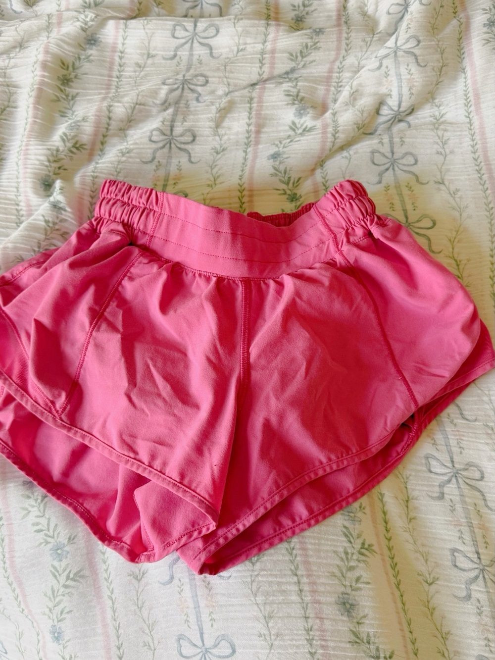 lululemon athletica Hot Pink Running Shorts with Elastic Waist